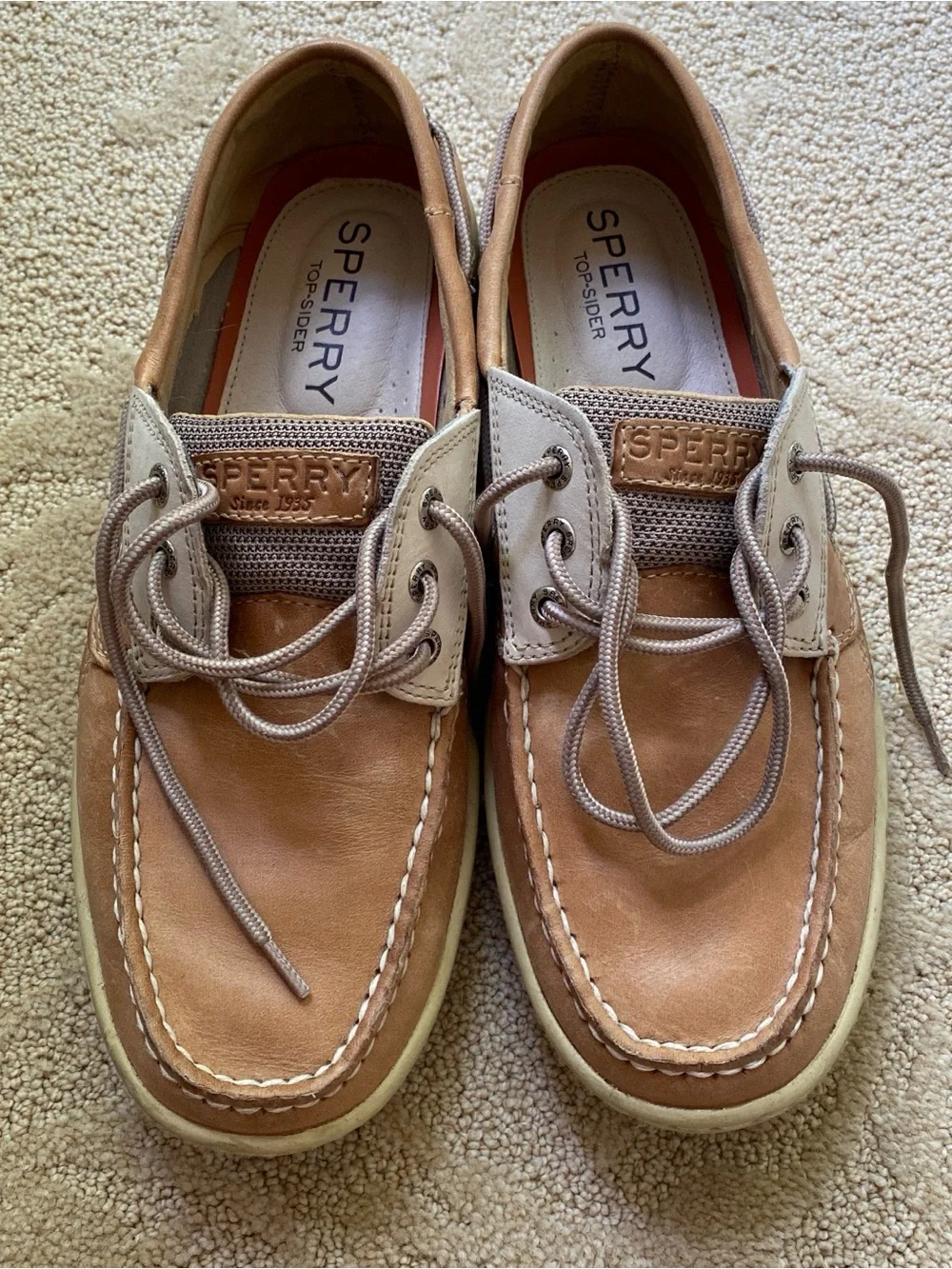 Sperry Men's Billfish 3-Eye Boat Shoes Tan/Beige Size 10 US 0799023 Top-sider